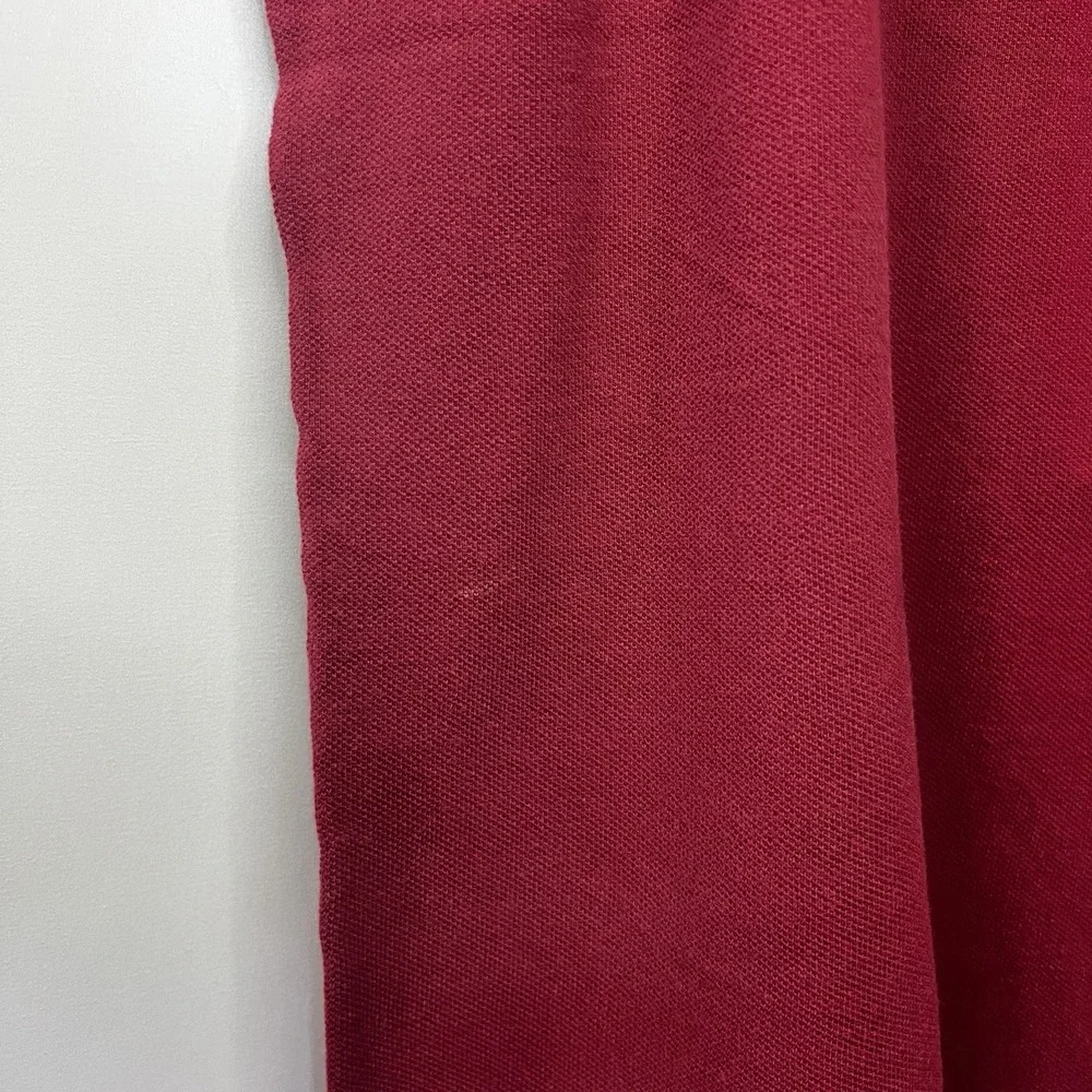 Vtg Lands' End Top Men‎ Size Large Red Cotton Collared Short Sleeve Polo Shirt - Picture 3 of 9